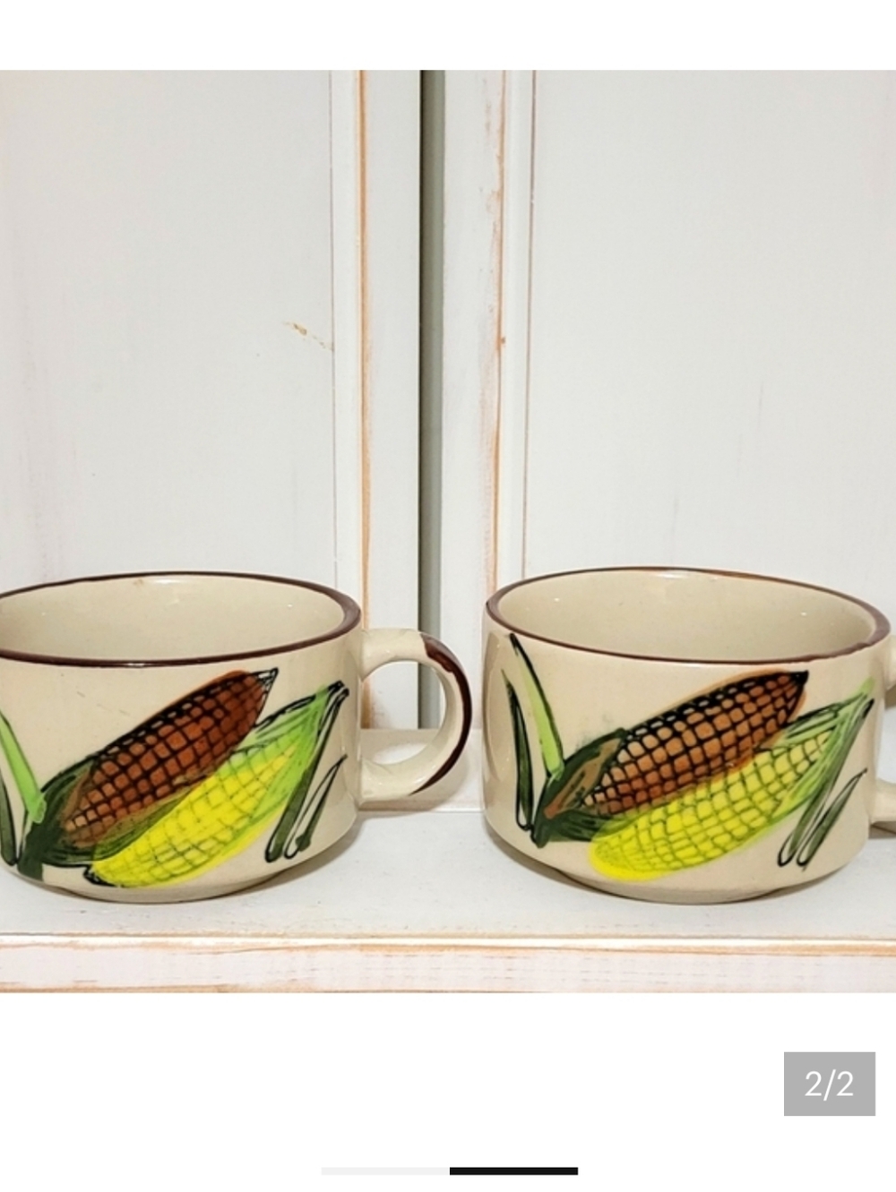 Vintage Stoneware Soup Mugs